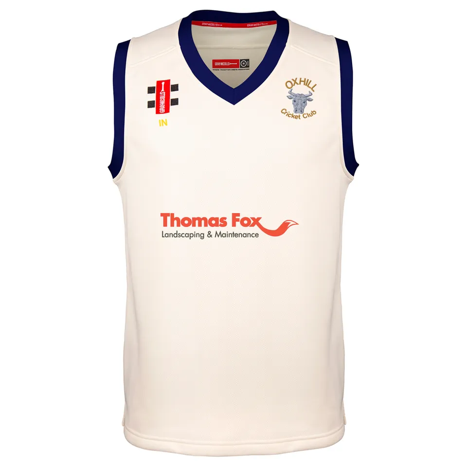 gray-nicolls-pro-performance-slipover-cricket-oxhill-cc-adulto-avorio-navy image 1