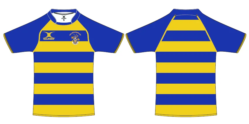 gilbert-rugby-old-elthamians-rfc-pro-premium-maglia-match-s-s-blu-giallo-junior image 1