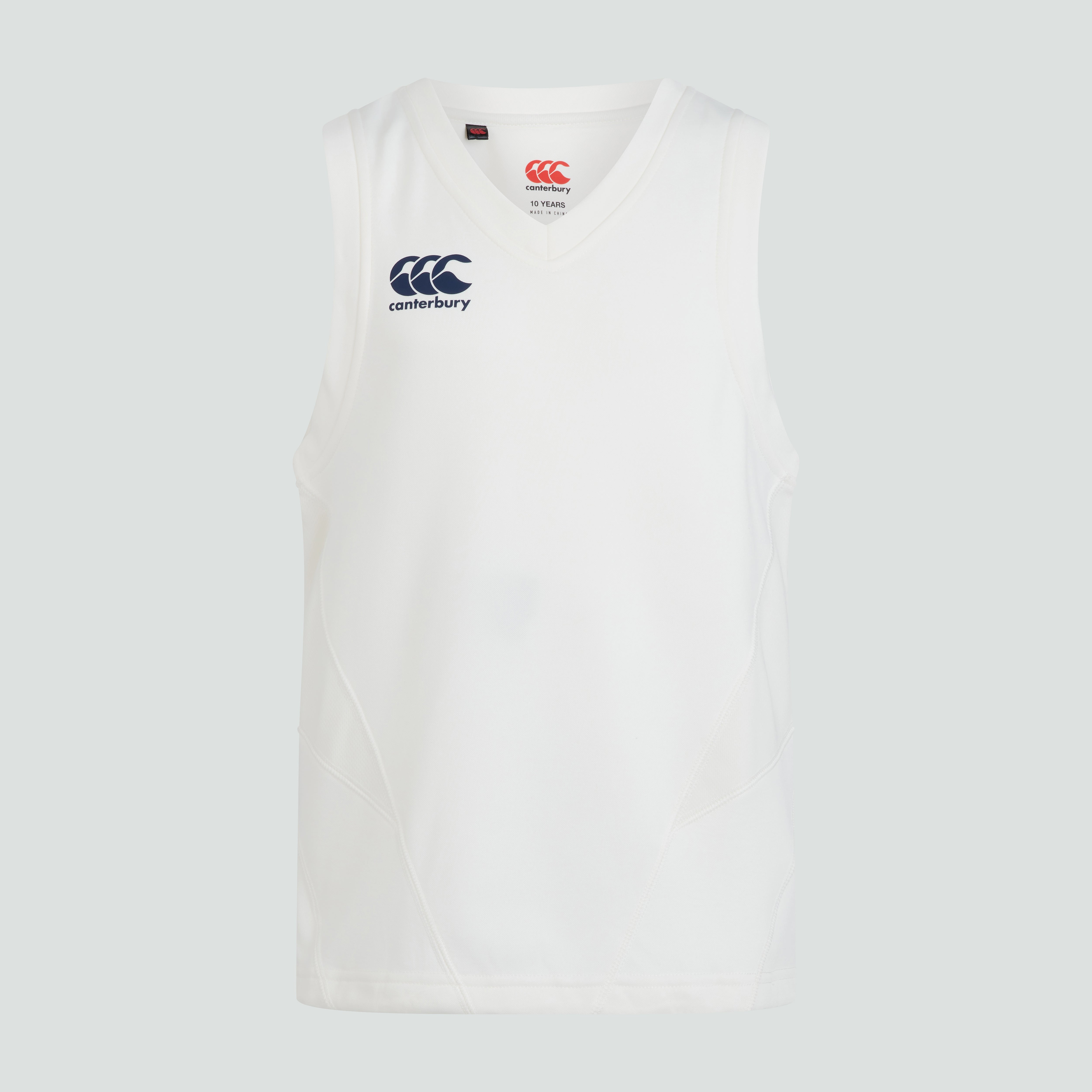 canterbury-junior-sleeveless-cricket-overshirt-cream-gilet-da-cricket-senza-mani image 3