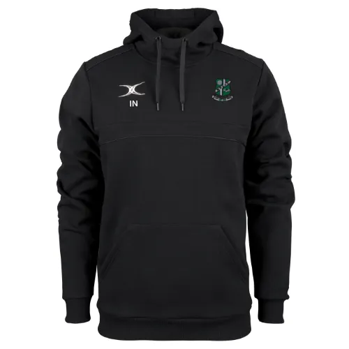 gilbert-rugby-wharfedale-rufc-photon-felpa-hoodie-nera-adult-con-iniziali image 1