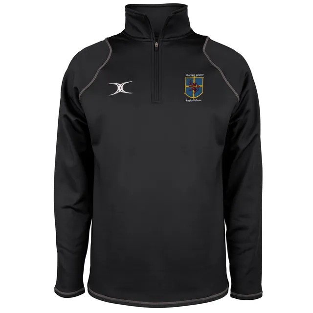 gilbert-rugby-durham-county-referee-quest-pile-uomo-1-4-zip-nero image 1