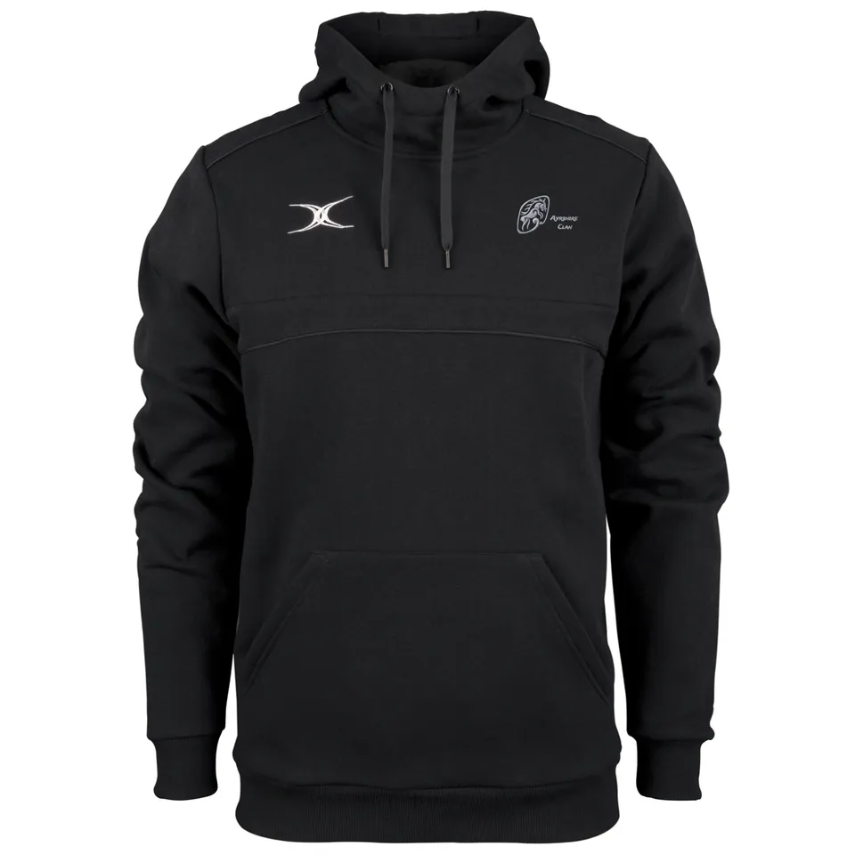 gilbert-rugby-ayrshire-clan-rfc-photon-felpa-con-cappuccio-uomo-nera image 1