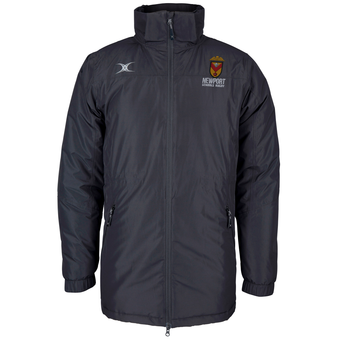 gilbert-rugby-newport-schools-rugby-senior-giacca-all-weather-pro-nera image 1