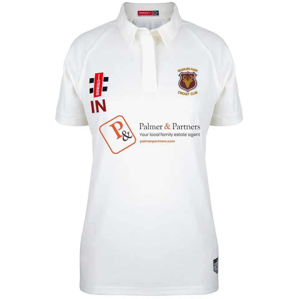 gray-nicolls-beaulieu-park-cc-donna-matrix-v2-maglia-cricket-manica-corta-avorio image 1