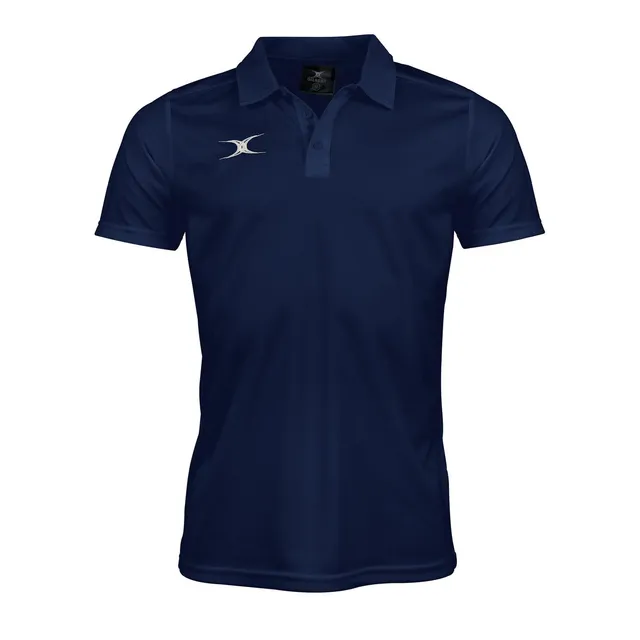 gilbert-rugby-photon-ii-polo-manica-corta-junior-blu-navy-bianco image 1