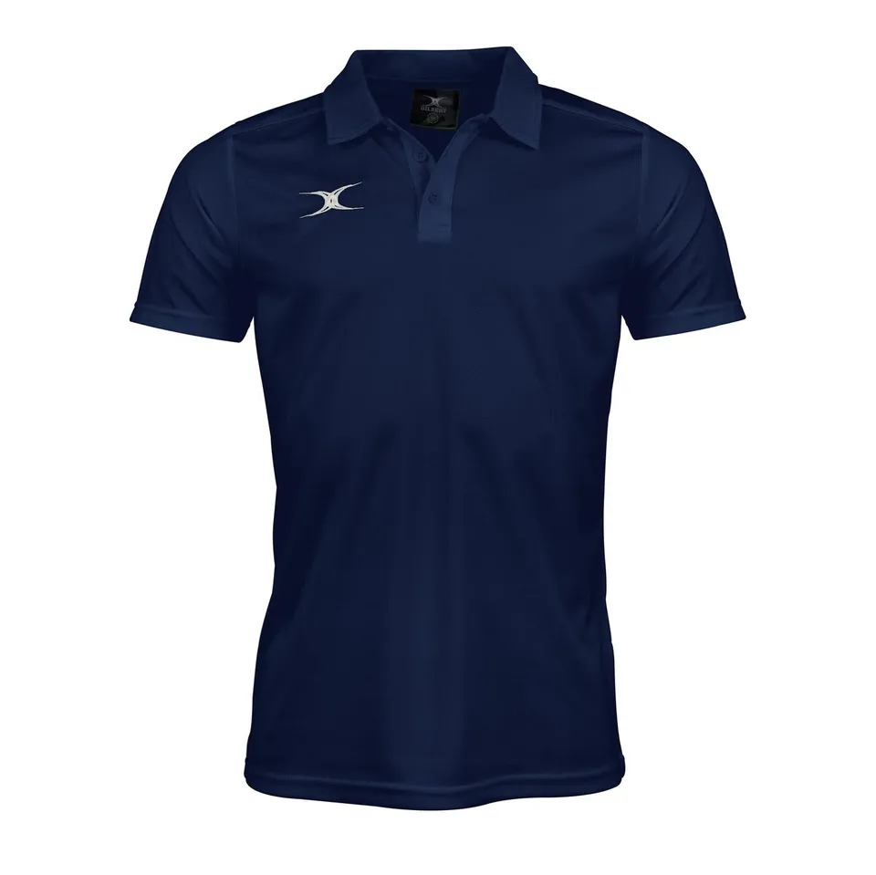 gilbert-rugby-photon-ii-polo-manica-corta-junior-blu-navy-bianco image 1