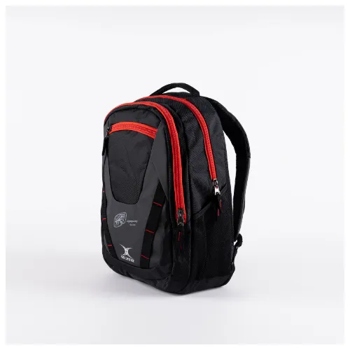 gilbert-rugby-club-rucksack-v4-senior-ayrshire-clan-rfc-zaino-nero-rosso image 1