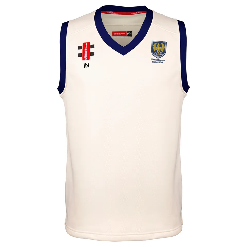 gray-nicolls-pro-performance-slipover-match-adulto-collingbourne-cc-avorio-navy image 1