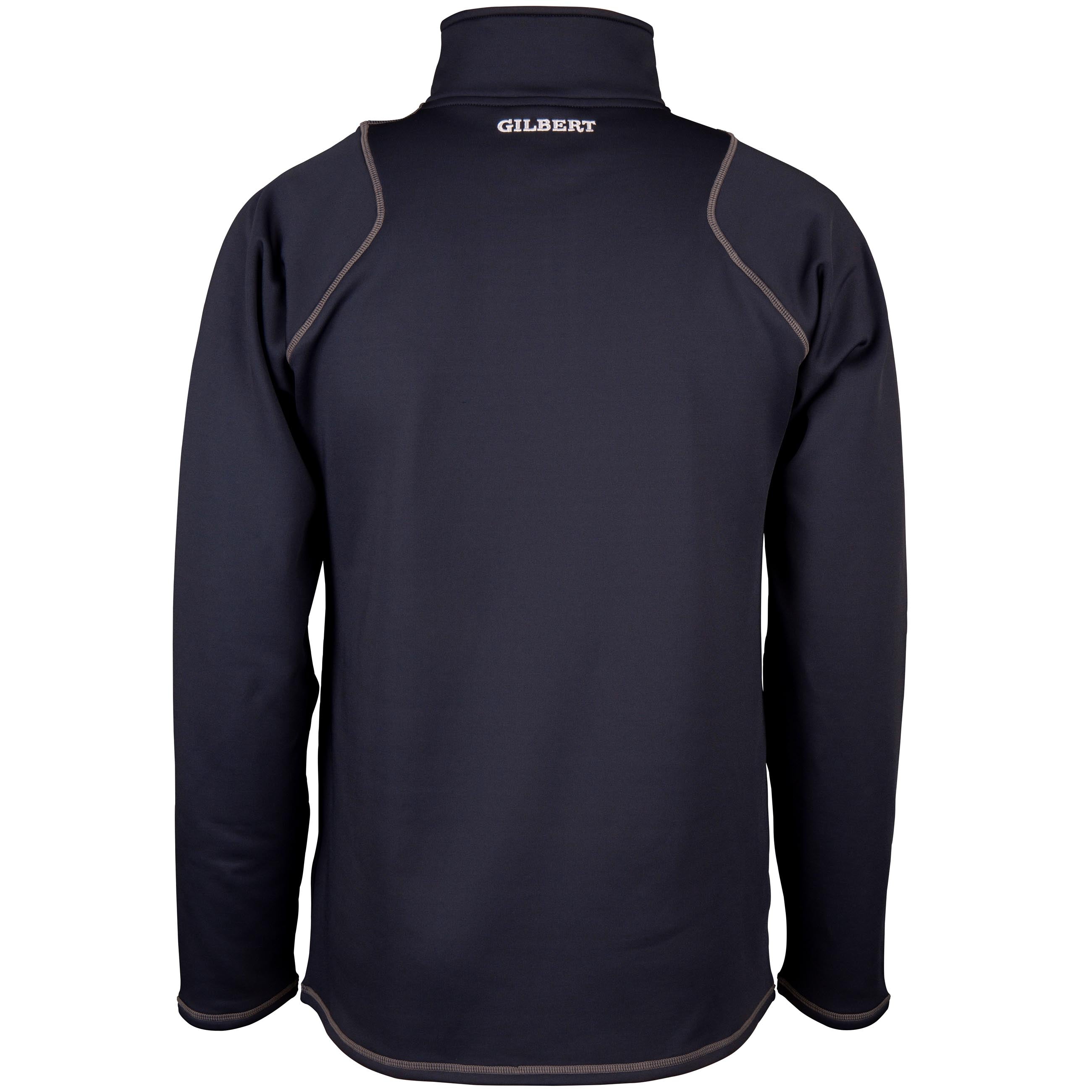 gilbert-rugby-quest-ii-pile-junior-1-4-zip-nero-blu-navy image 4
