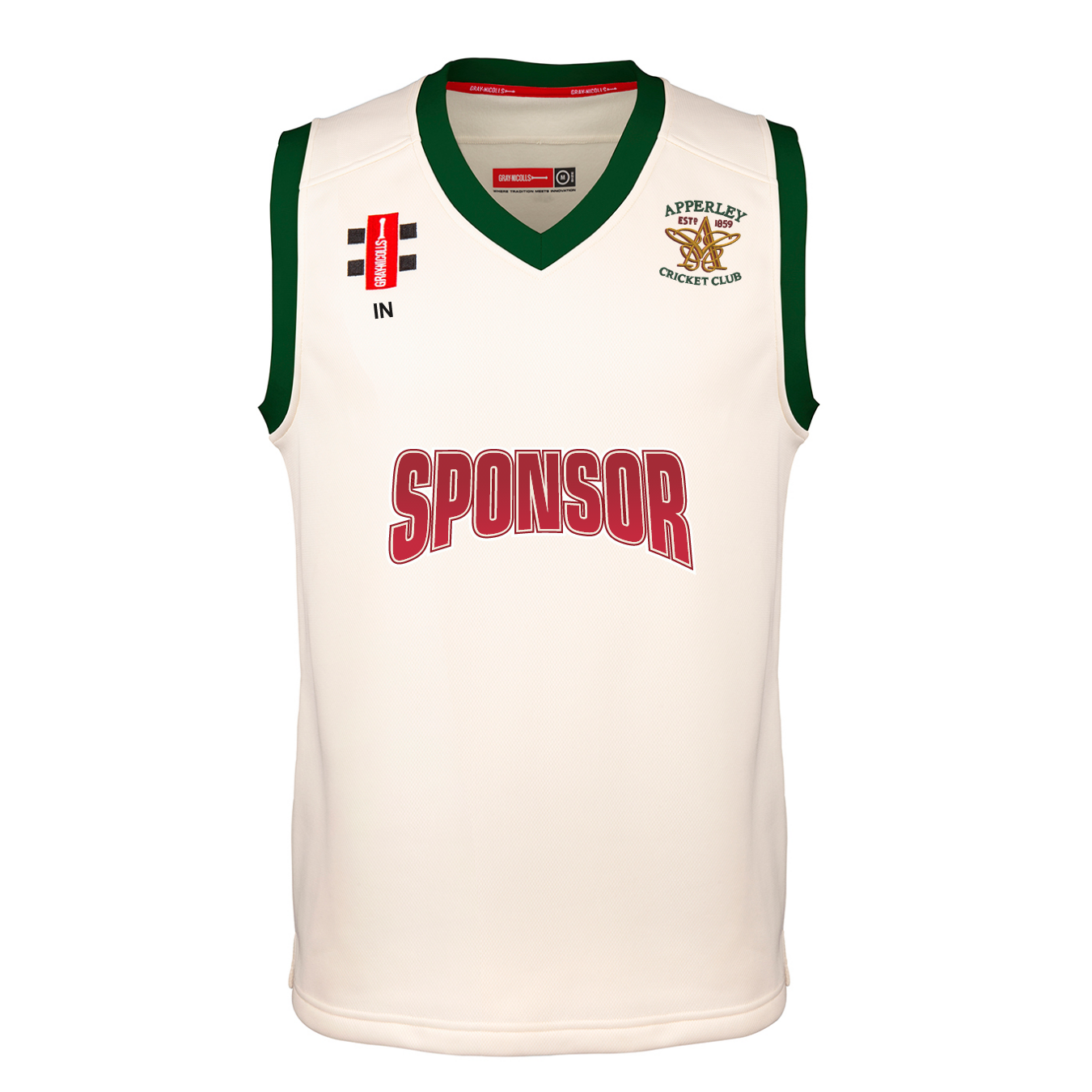 gray-nicolls-apperley-cc-senior-slipover-pro-performance-match-avorio-verde image 1