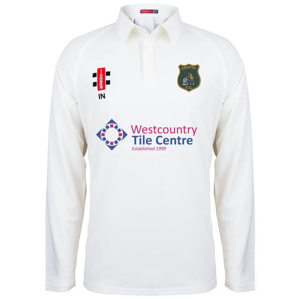 gray-nicolls-crofty-holman-cc-senior-matrix-v2-maglia-cricket-manica-lunga-avori image 1