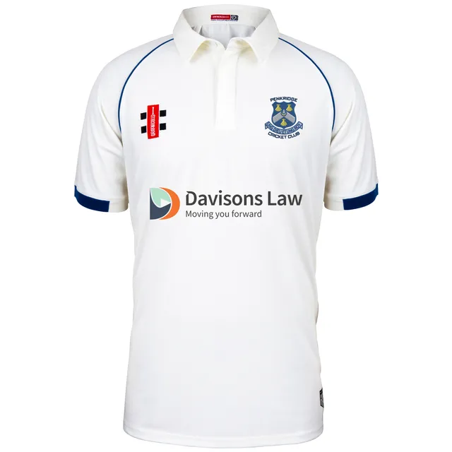 gray-nicolls-penkridge-cc-matrix-v2-maglia-gara-junior-avorio-blu image 1