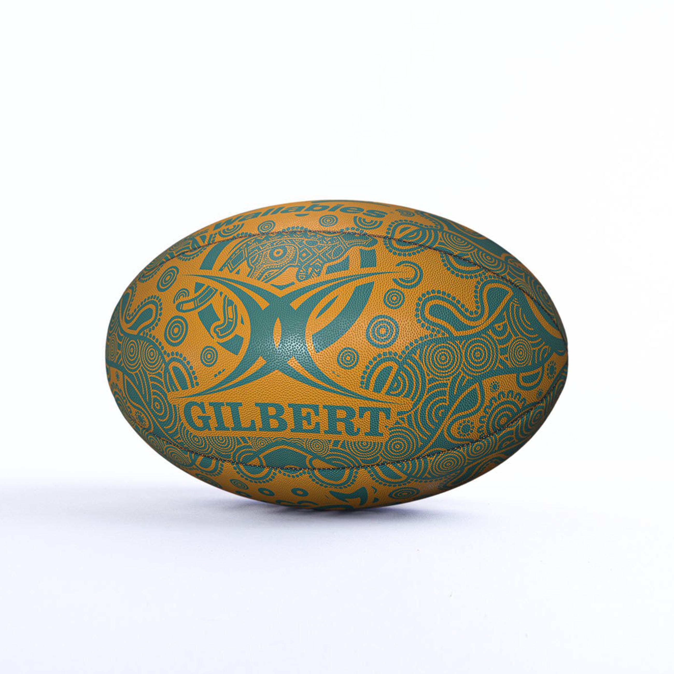 gilbert-rugby-wallabies-indigenous-pallone-rugby-supporter-misura-5 image 2