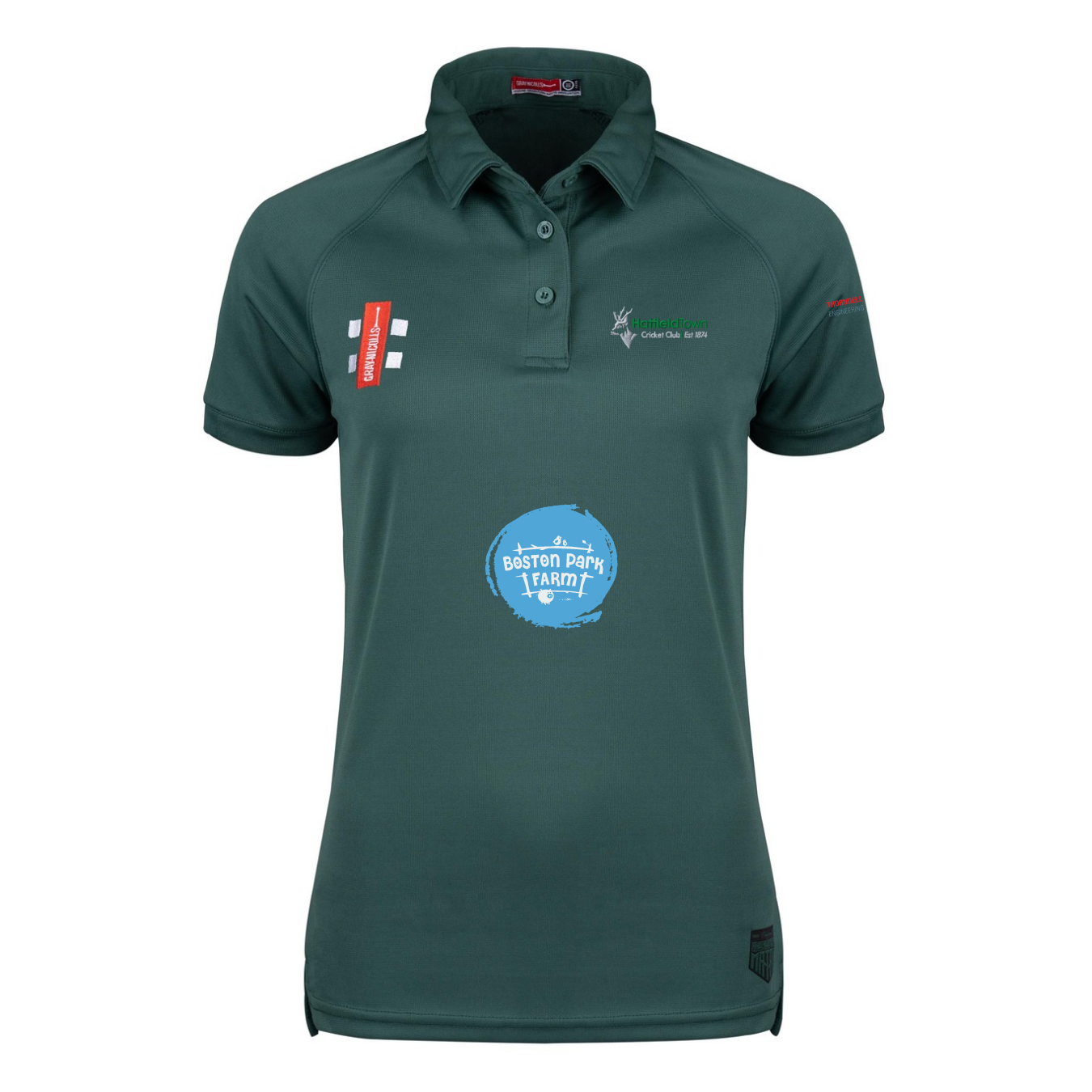 gray-nicolls-matrix-v2-polo-s-s-donna-hatfield-town-cc-verde image 1