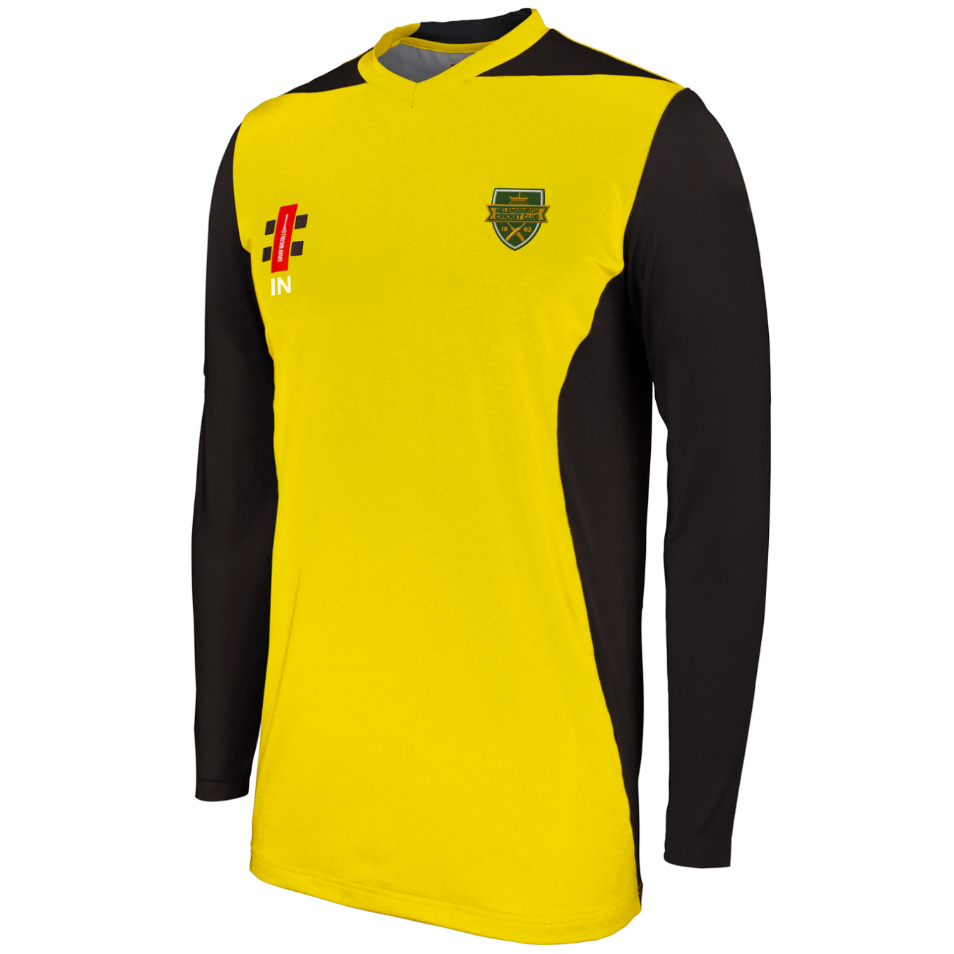 gray-nicolls-helensburgh-cc-junior-pro-performance-maglia-t20-manica-lunga-giall image 1