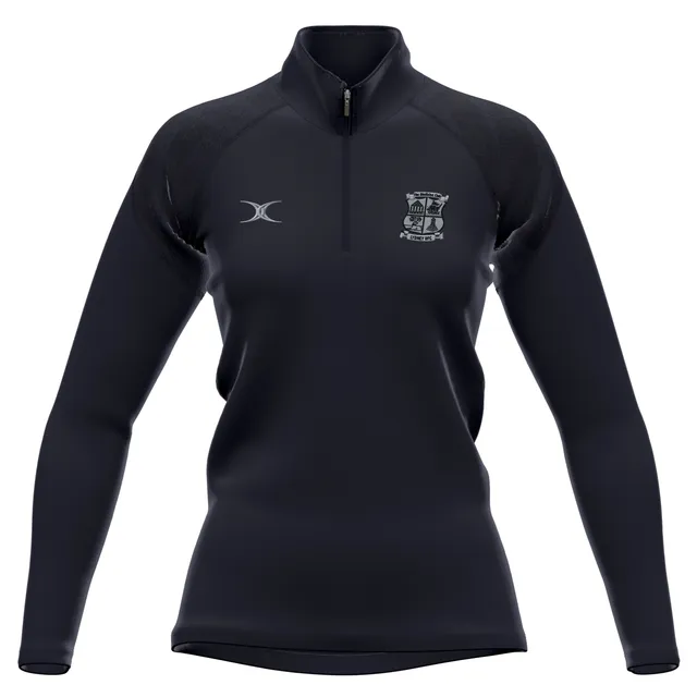 gilbert-rugby-lydney-rfc-donna-gts-felpa-1-4-zip-nero image 1