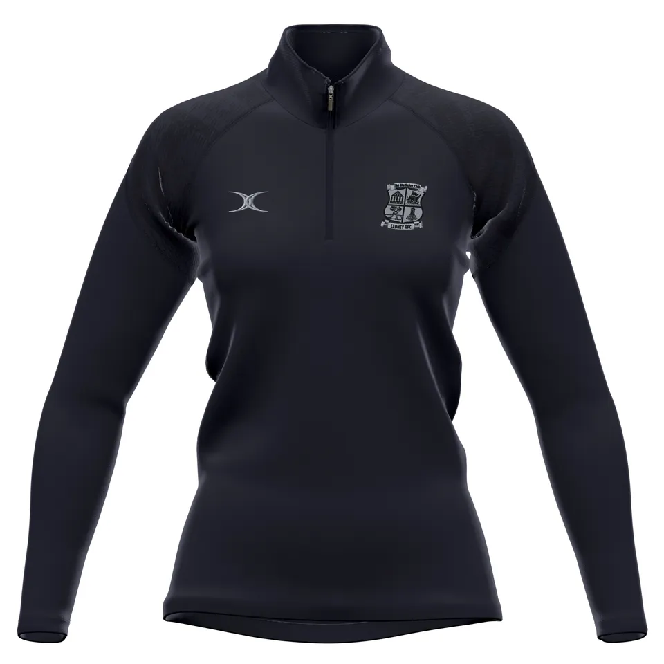gilbert-rugby-lydney-rfc-donna-gts-felpa-1-4-zip-nero image 1