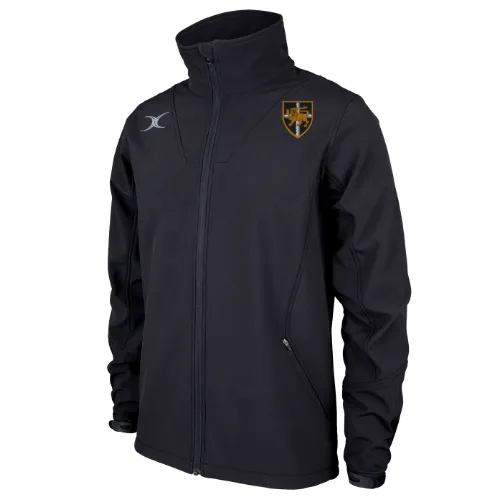 gilbert-rugby-pro-soft-shell-full-zip-jacket-uomo-esher-rfc-nero image 1