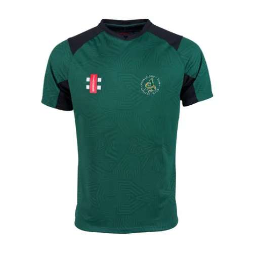 gray-nicolls-pro-t20-maglia-match-junior-atherstone-cc-verde-nero-manica-corta image 1