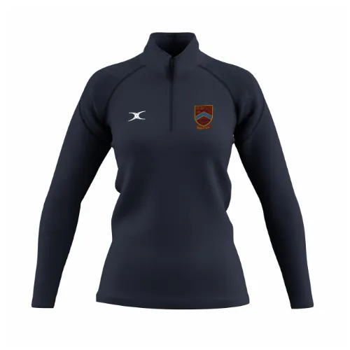gilbert-rugby-crawley-rfc-pile-gts-1-4-zip-donna-blu-navy-scuro image 1