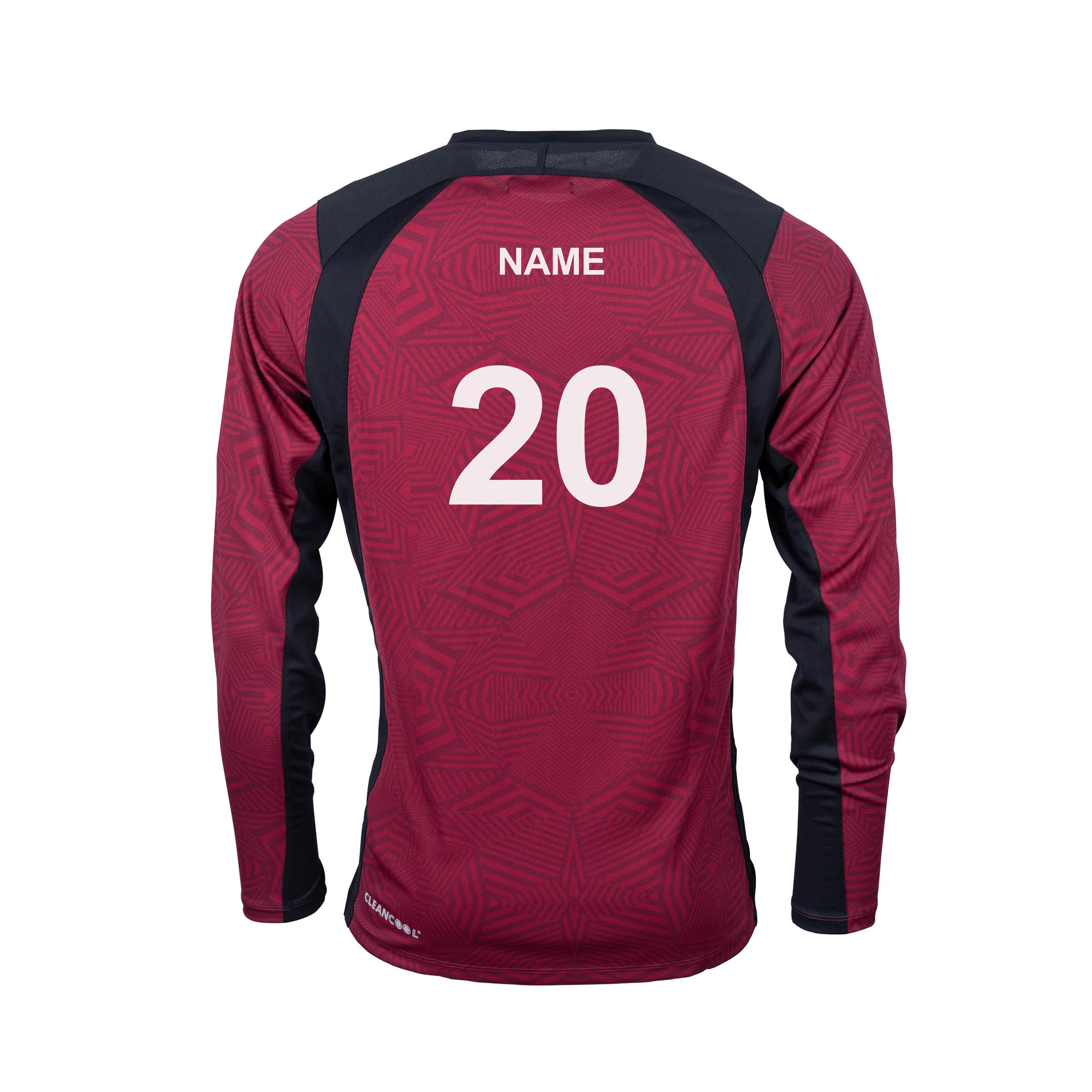 gray-nicolls-pro-performance-maglia-cricket-l-s-junior-ellesmere-maroon-black image 2
