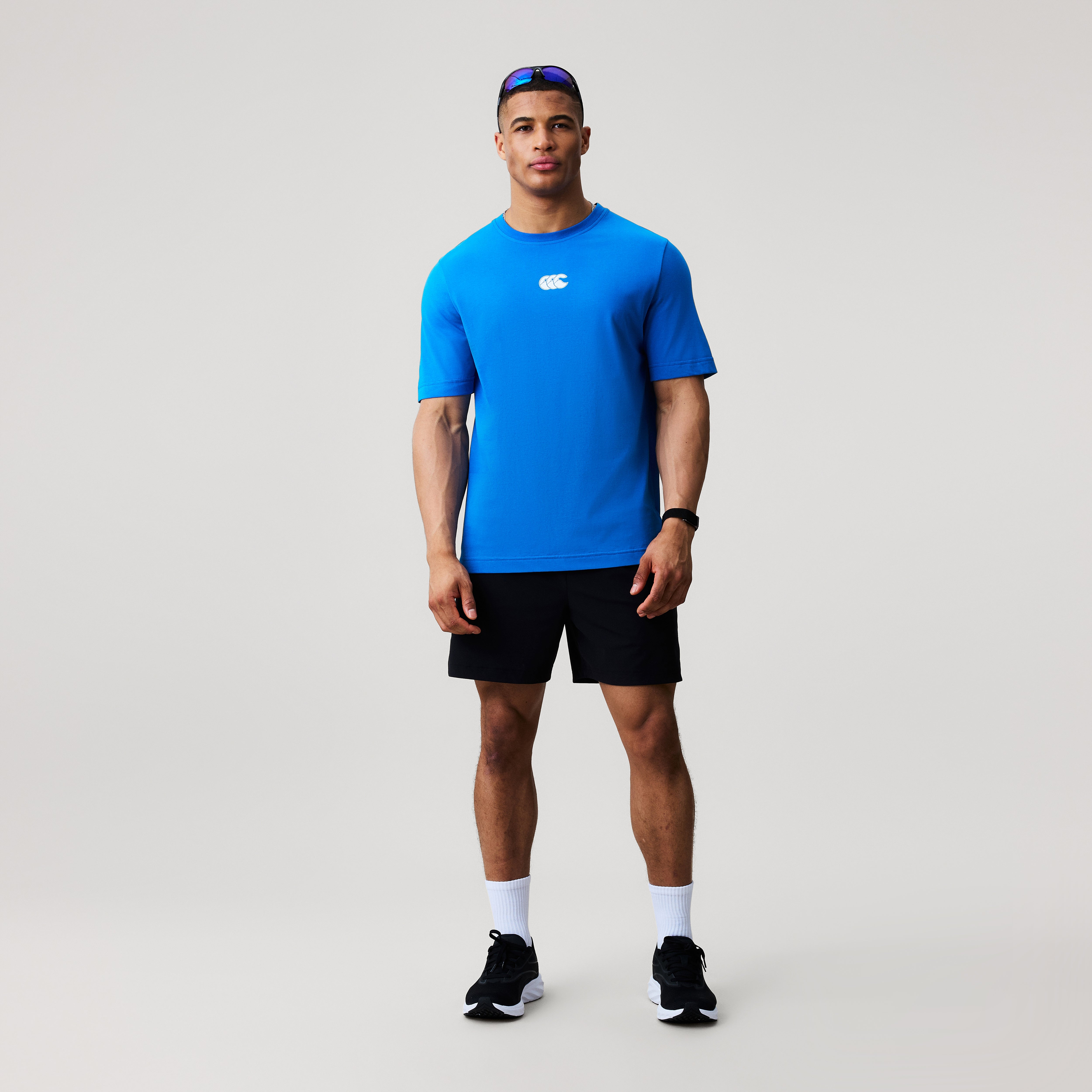 canterbury-tempo-training-tee-unisex-t-shirt-allenamento-rugby-blu image 2