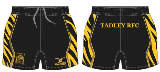gilbert-rugby-tadley-rfc-junior-pantaloncini-elite-nero-giallo image 1