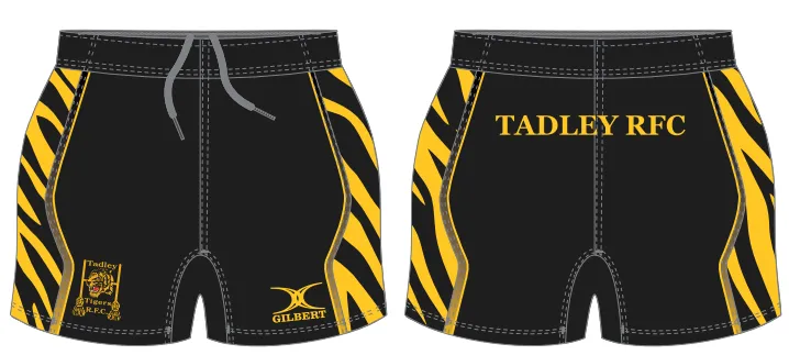 gilbert-rugby-tadley-rfc-junior-pantaloncini-elite-nero-giallo image 1