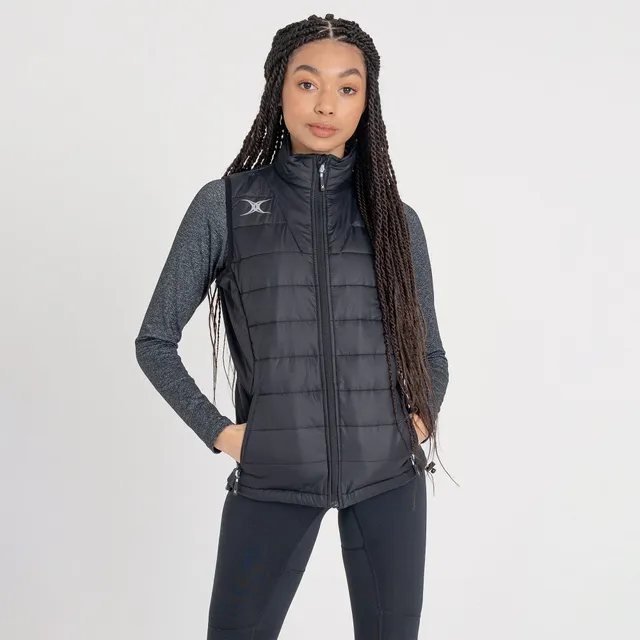 gilbert-rugby-pro-gilet-bodywarmer-rugby-donna-nero-blu-navy image 1