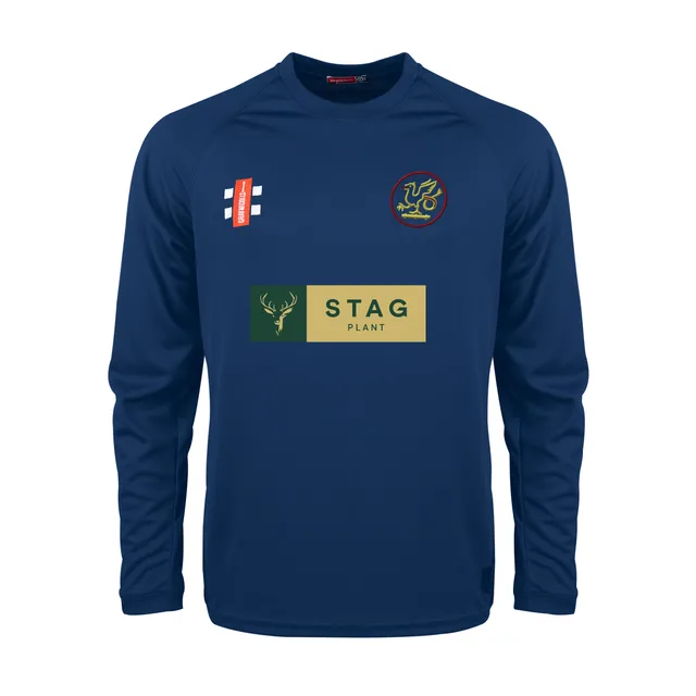 gray-nicolls-wivenhoe-town-cc-junior-matrix-v2-maglia-manica-lunga-blu-navy image 1