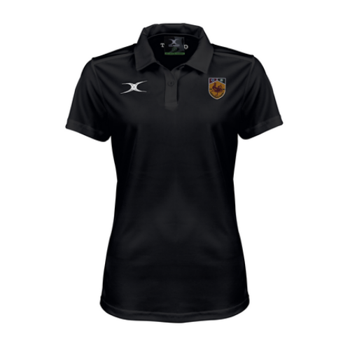 gilbert-rugby-harrogate-rufc-photon-ii-polo-donna-manica-corta-nera image 1