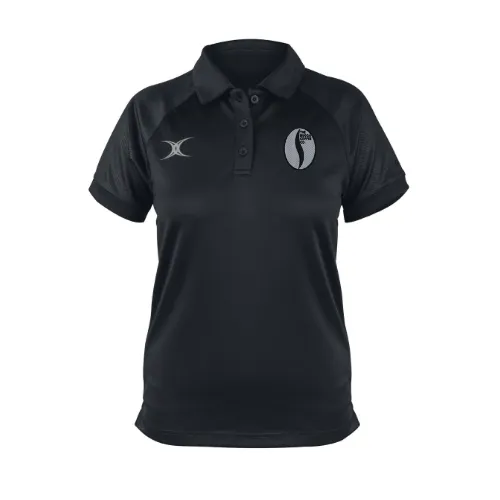 gilbert-rugby-evo-polo-donna-manica-corta-nera-rugga-coffee image 1