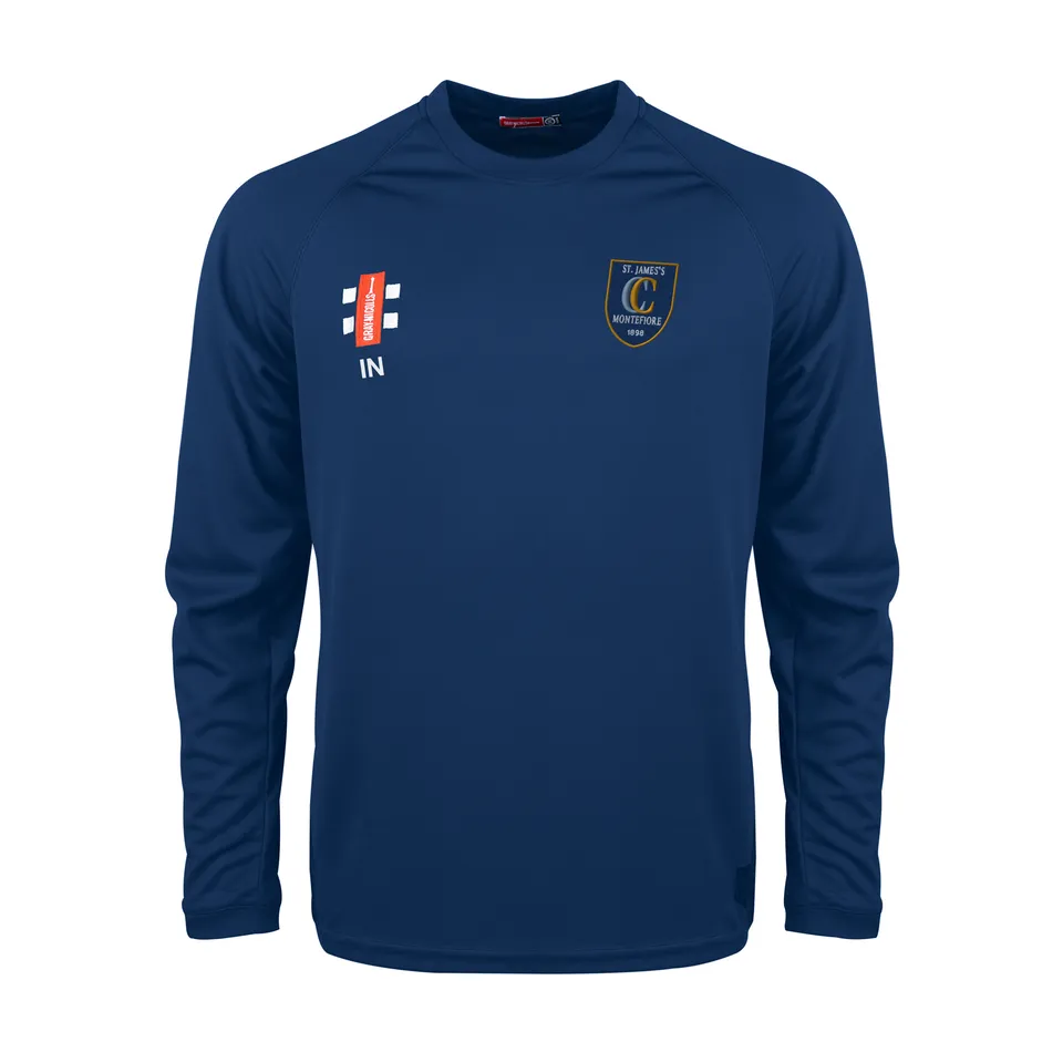 gray-nicolls-st-james-montefiore-senior-matrix-v2-t-shirt-manica-lunga-navy image 1