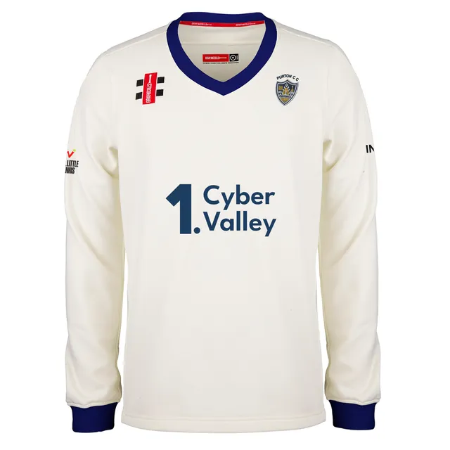 gray-nicolls-purton-cc-pro-perf-maglione-match-adulto-avorio-blu-navy image 1