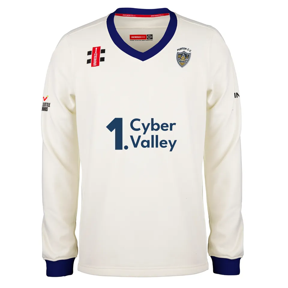 gray-nicolls-purton-cc-pro-perf-maglione-match-adulto-avorio-blu-navy image 1