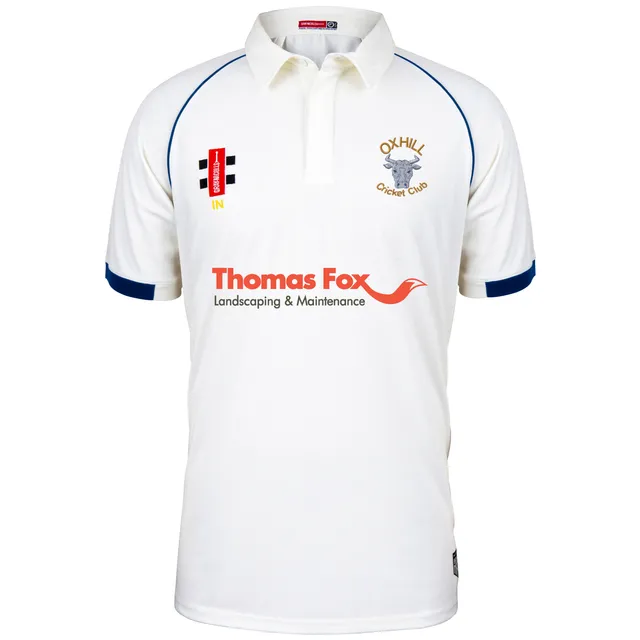 gray-nicolls-matrix-v2-maglia-cricket-s-s-oxhill-cc-adulto-avorio-navy image 1