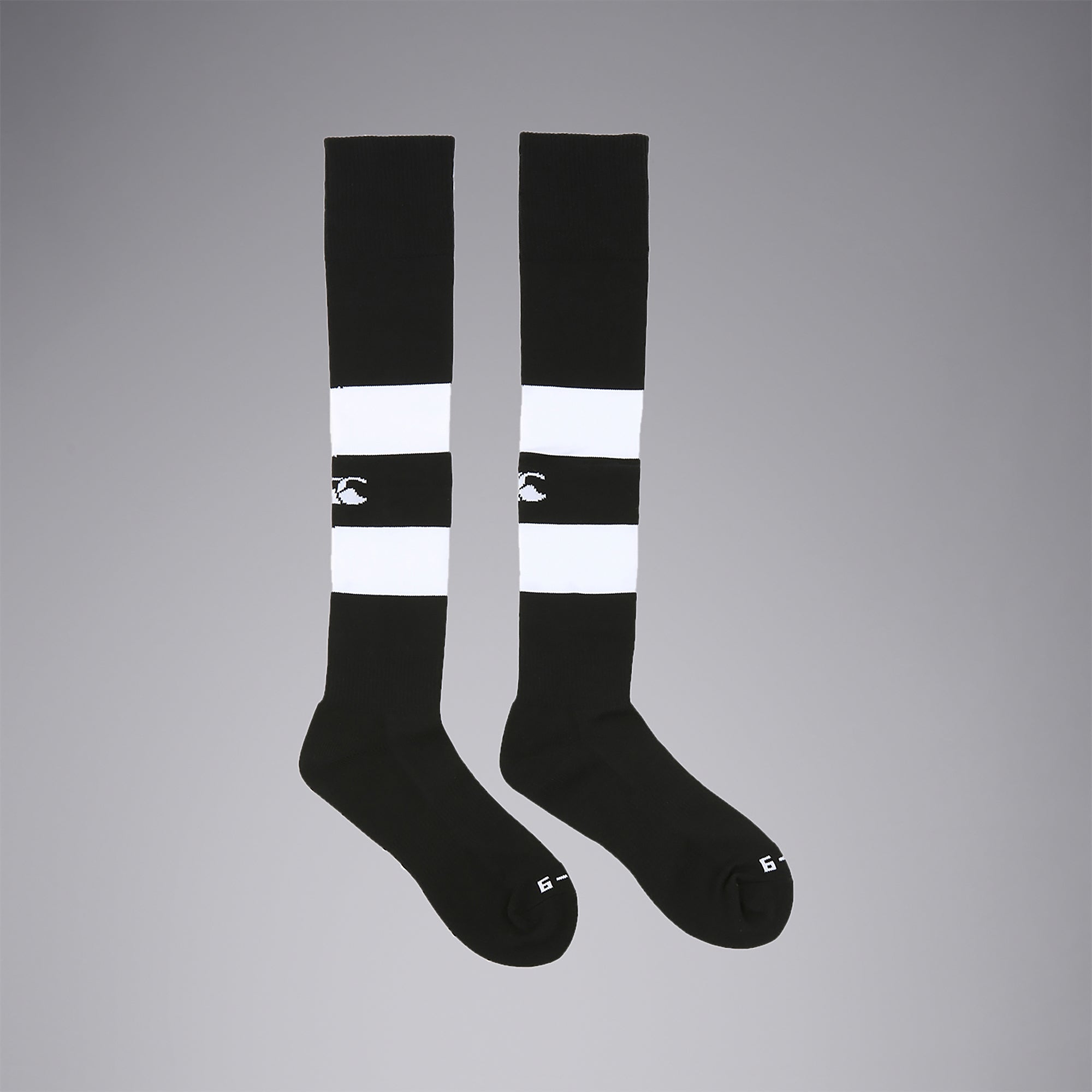 canterbury-club-calzettoni-rugby-unisex-nero-bianco-a-righe image 1