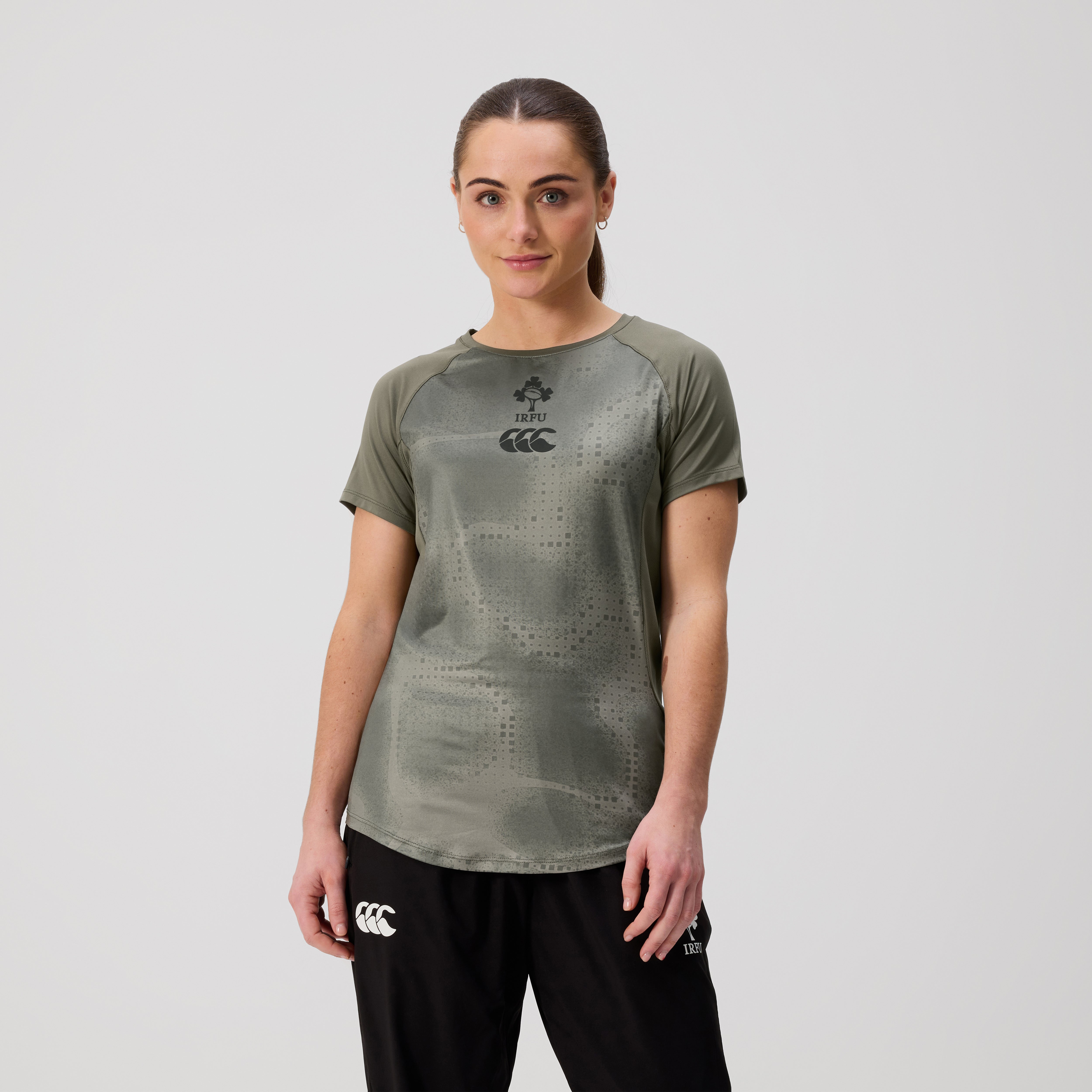 canterbury-ireland-superlight-training-tee-donna-khaki image 1