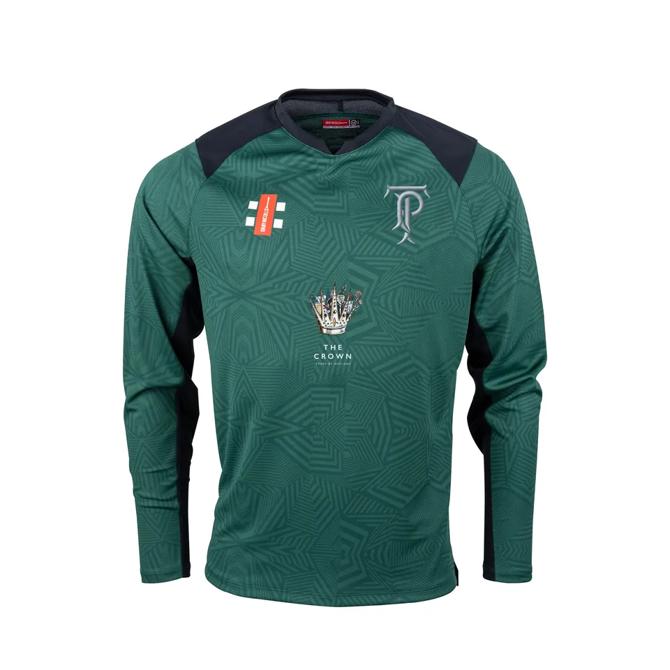 gray-nicolls-tendring-park-cc-maglia-pro-t20-manica-lunga-verde-nero-senior image 1