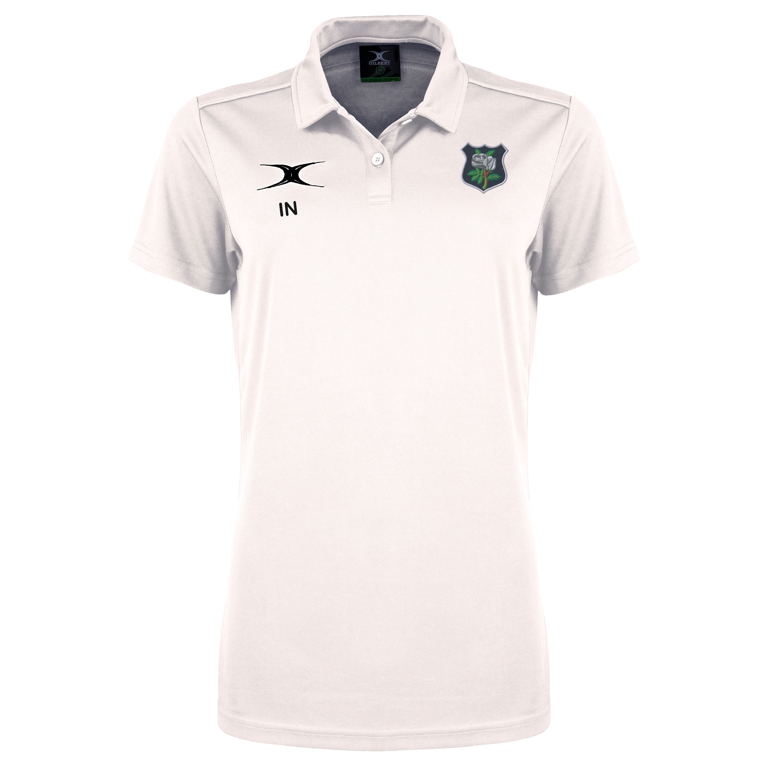 gilbert-rugby-yorkshire-rfu-donna-photon-ii-polo-manica-corta-bianca image 1