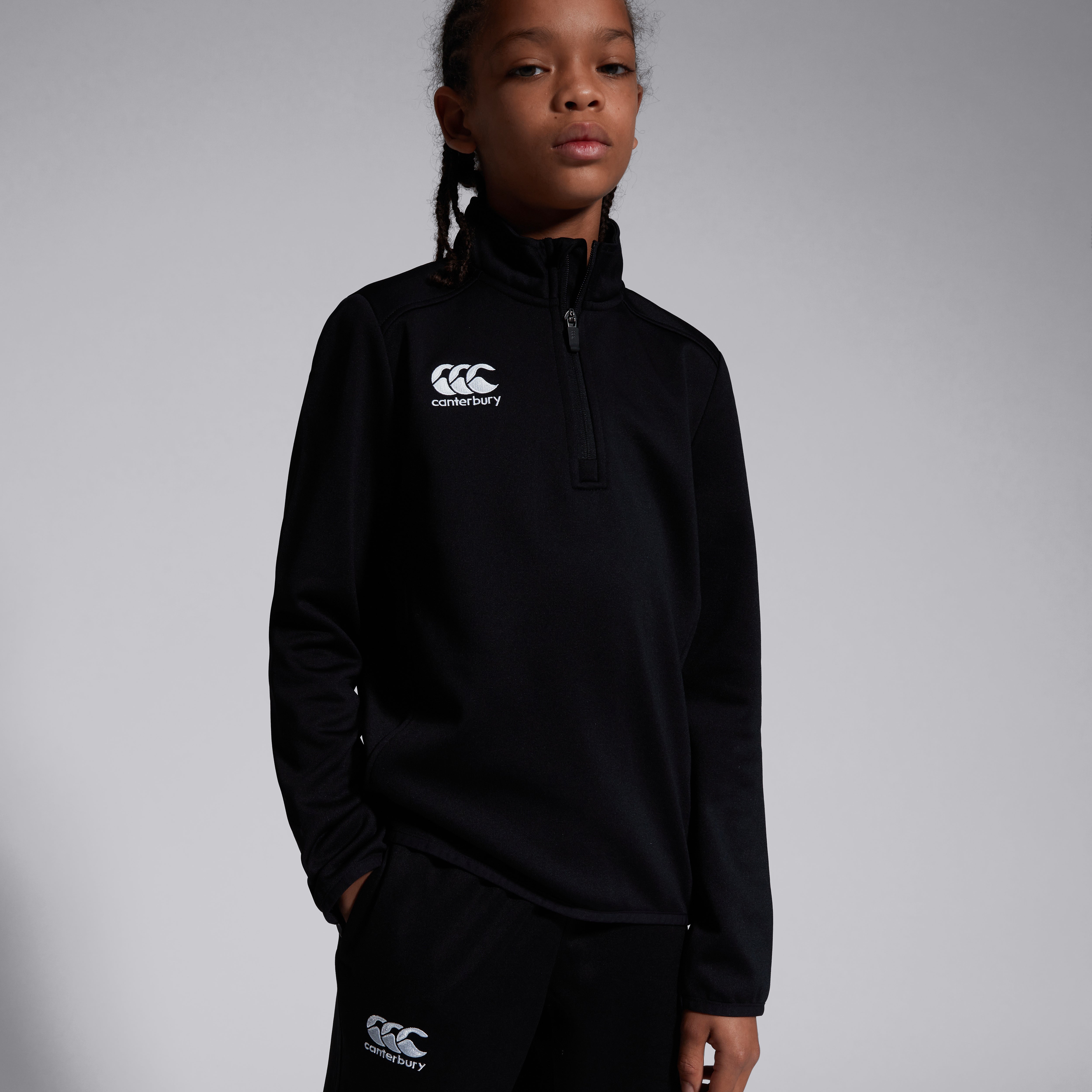 canterbury-club-1-4-zip-midlayer-junior-unisex-top-allenamento-nero image 4