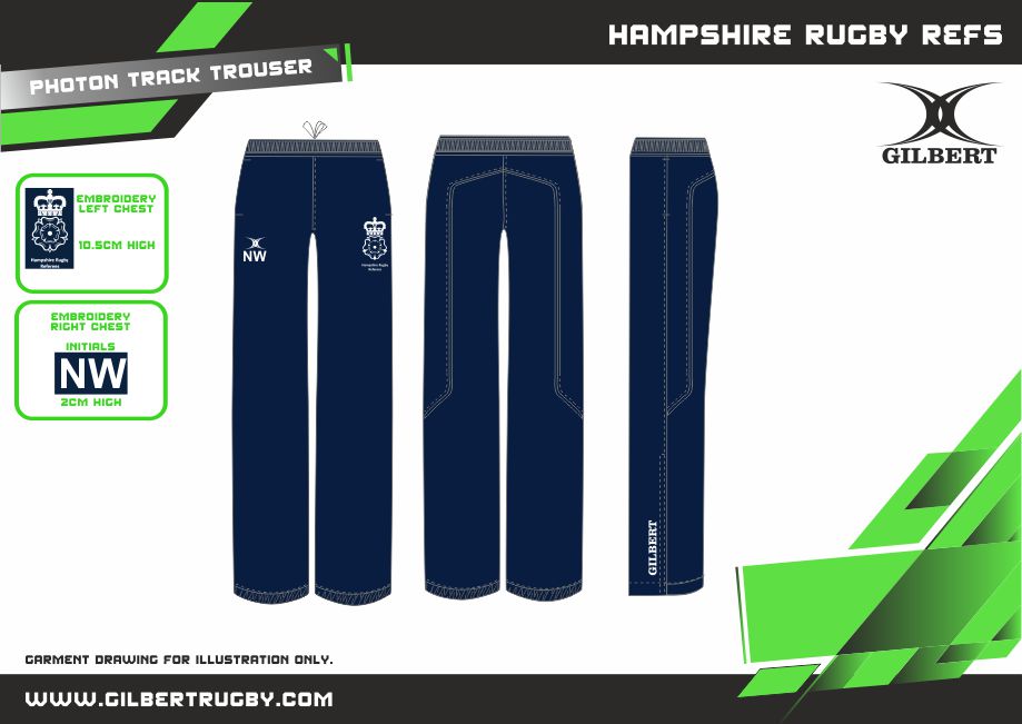 gilbert-rugby-hampshire-referees-uomo-pantaloni-photon-blu-navy-scuro image 2