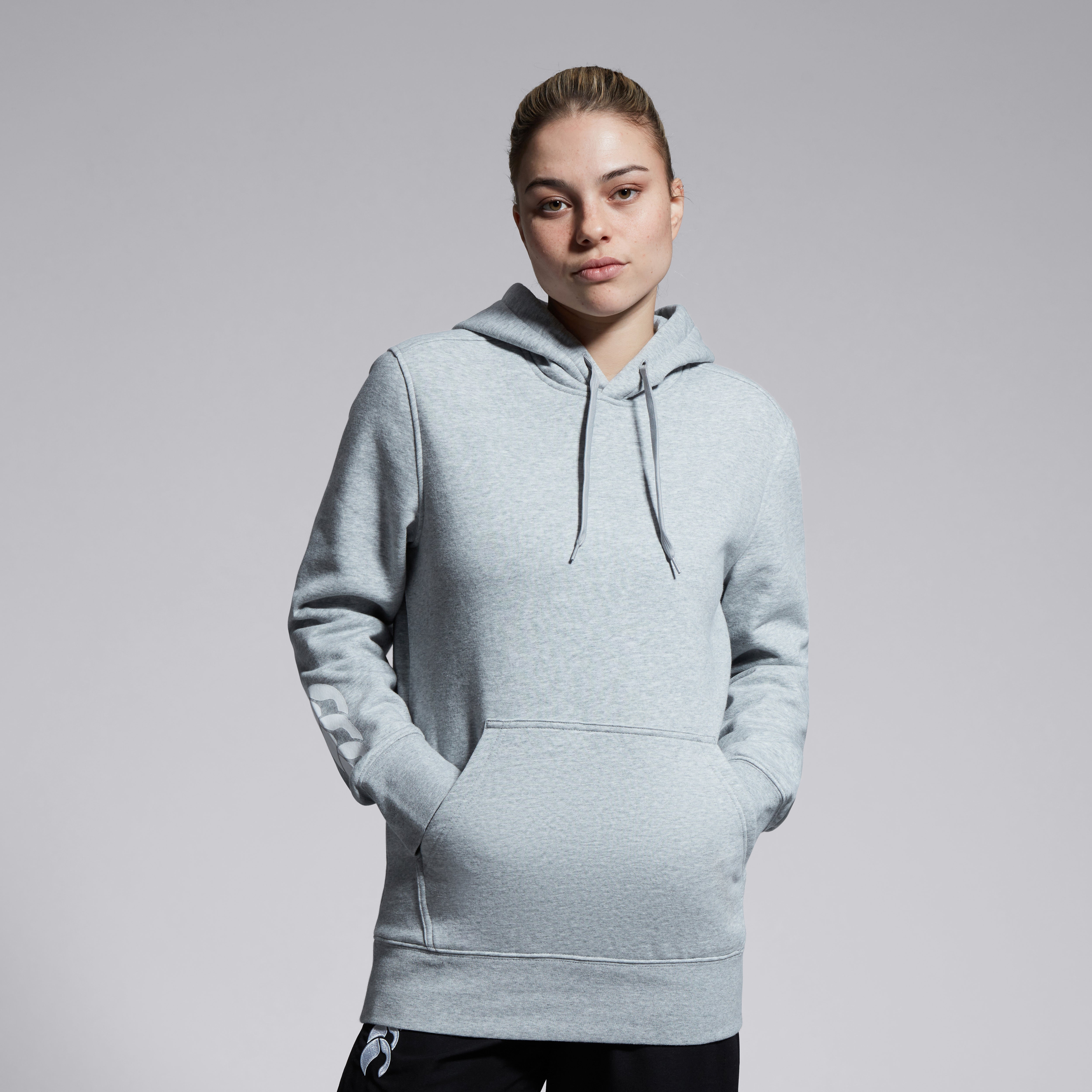 canterbury-club-hoody-felpa-donna-grigio-con-cappuccio image 2