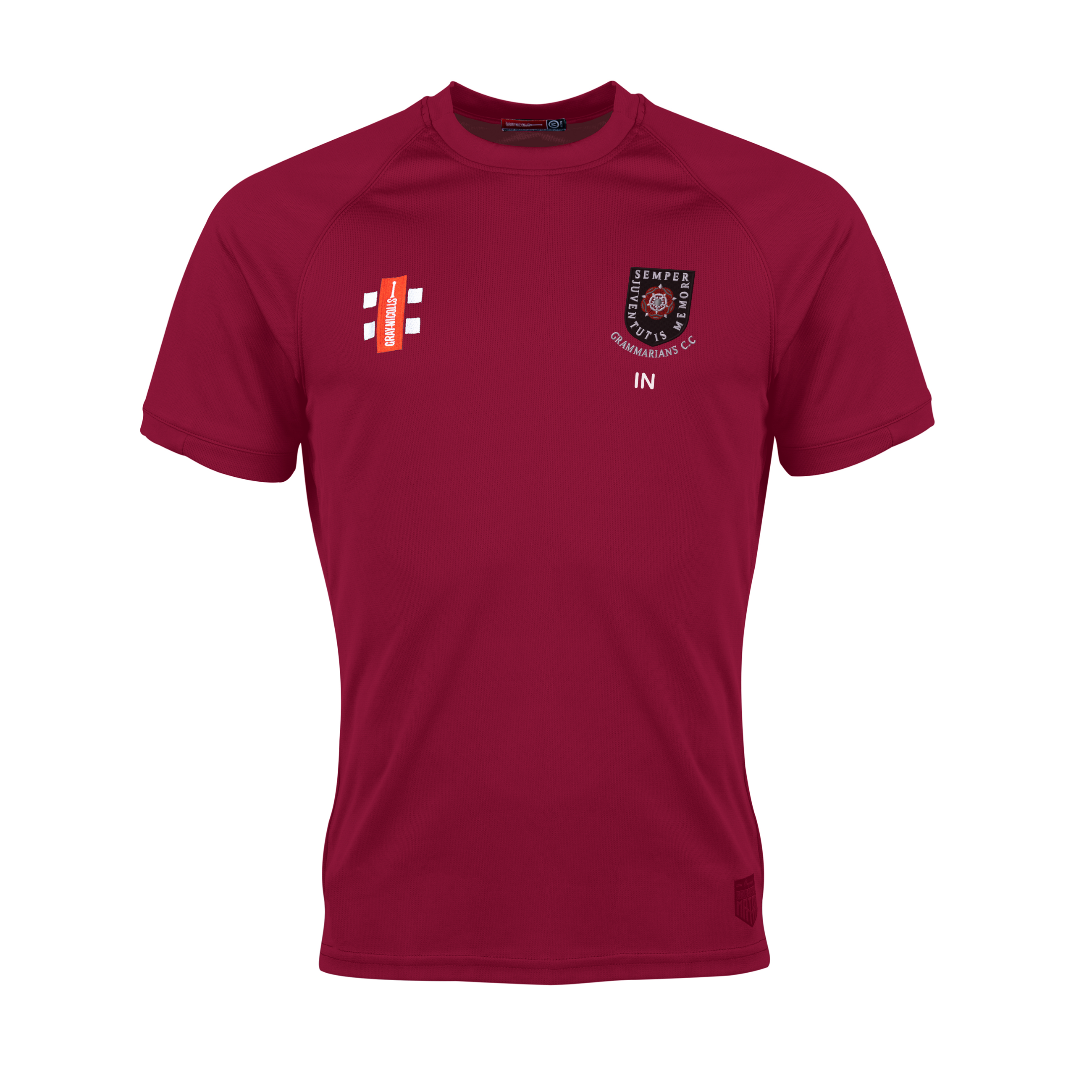 gray-nicolls-matrix-v2-t-shirt-manica-corta-junior-wellingborough-ogcc-bordeaux image 1