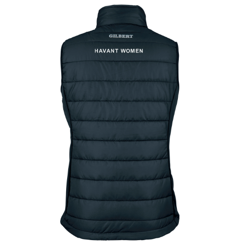 gilbert-rugby-havant-rfc-pro-body-warmer-donna-gilet-blu-navy image 2
