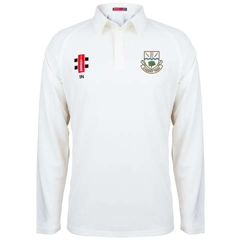 gray-nicolls-cherry-tree-cc-senior-matrix-v2-maglia-cricket-manica-lunga-avorio image 1
