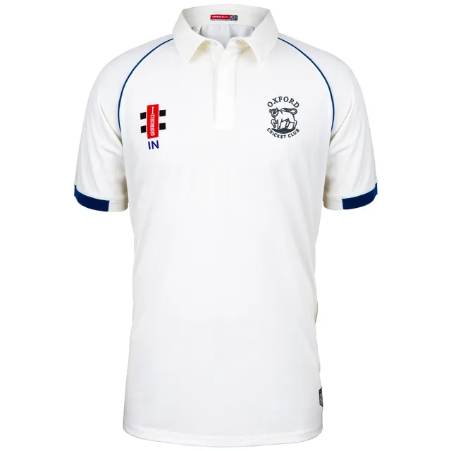 gray-nicolls-matrix-v2-maglia-s-s-junior-oxford-cc-avorio-navy image 1