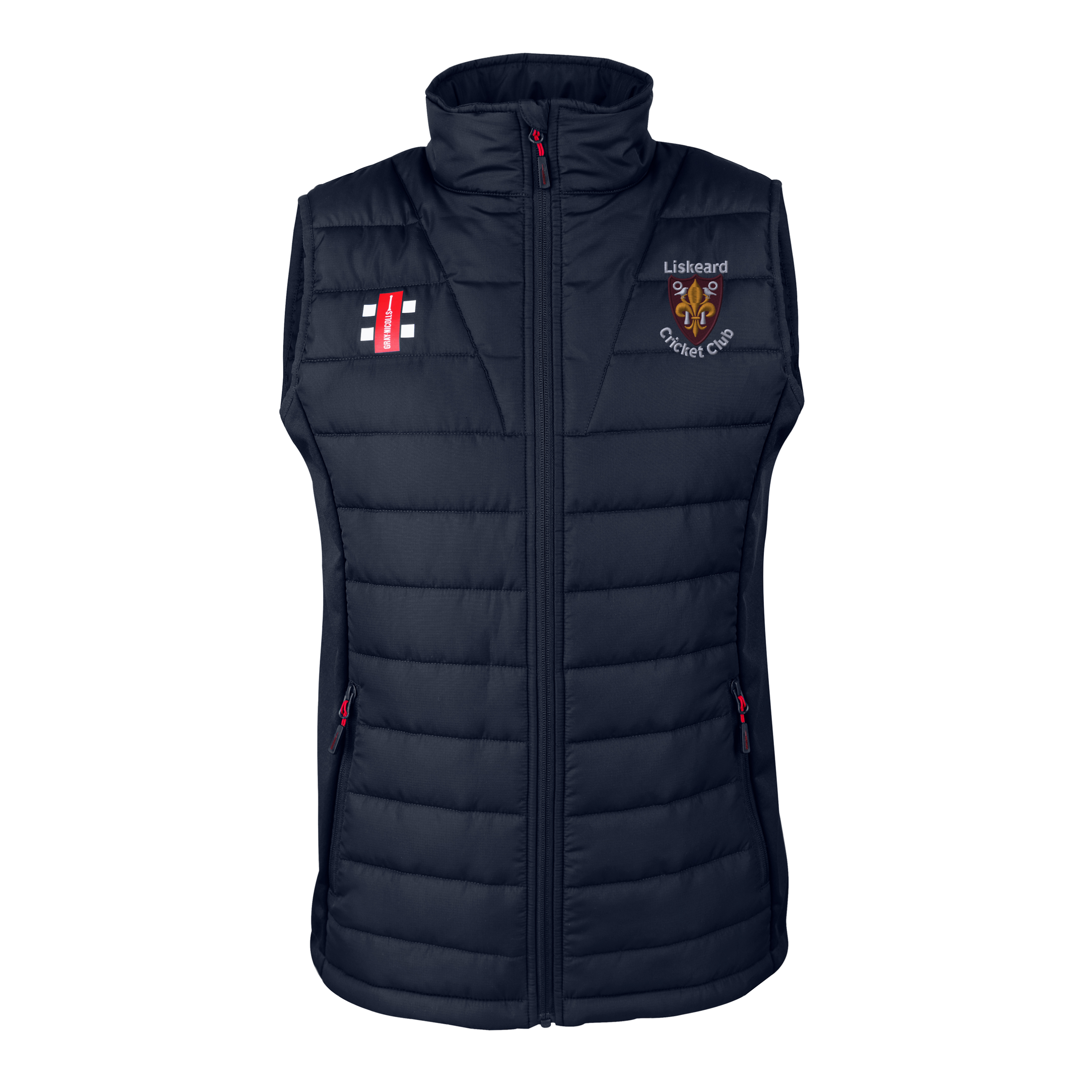 gray-nicolls-liskeard-cc-senior-pro-performance-gilet-bodywarmer-nero image 1