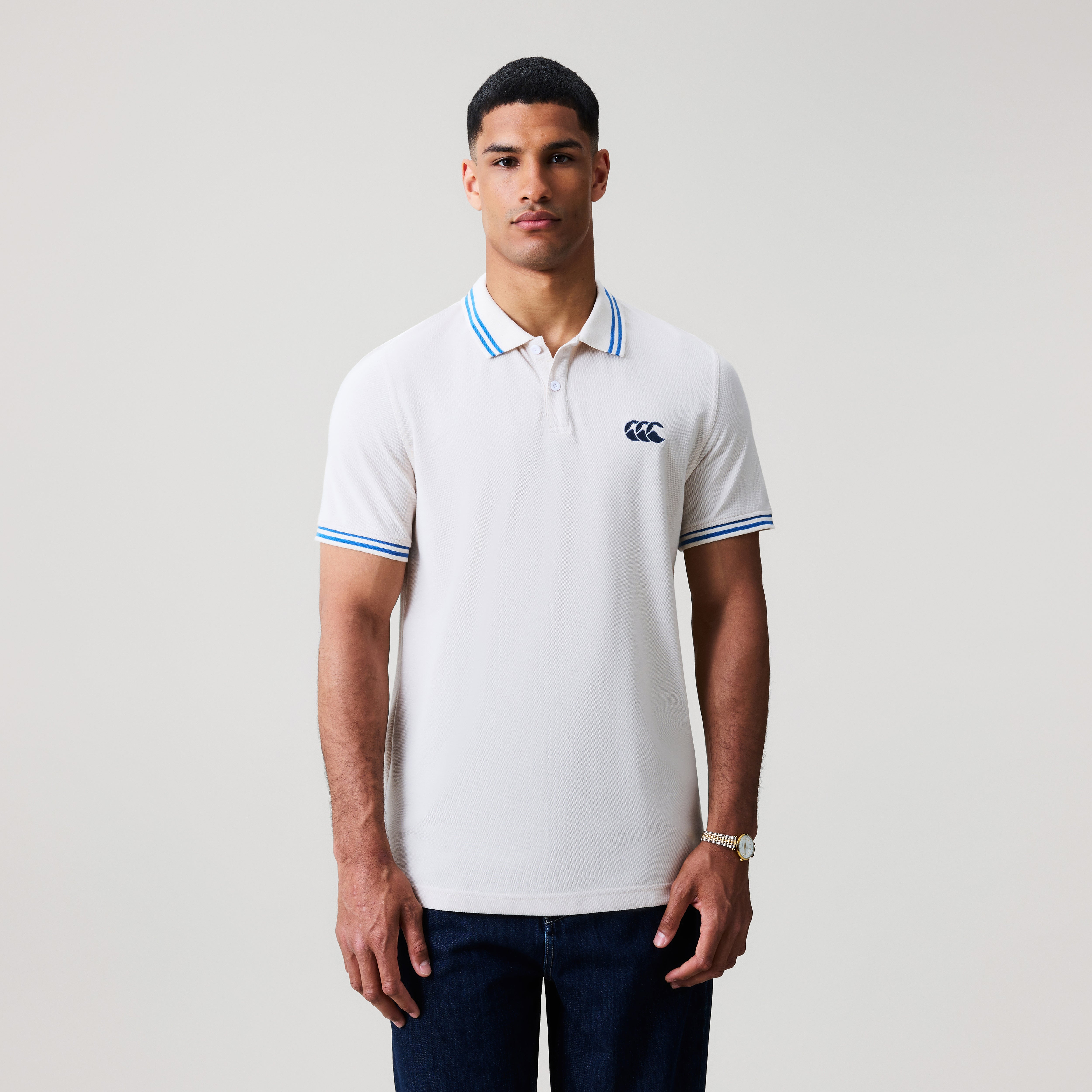 canterbury-solid-pique-polo-uomo-grigia-standard-fit image 3