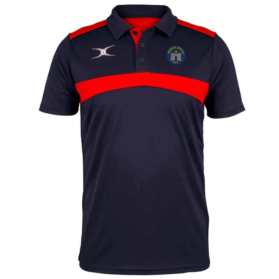 gilbert-rugby-tonbridge-juddians-rfc-senior-polo-photon-uomo-blu-navy-rosso image 1